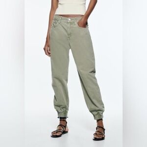 NWT Zara | Sage Green Denim Jogger “The Mercer Jogger”